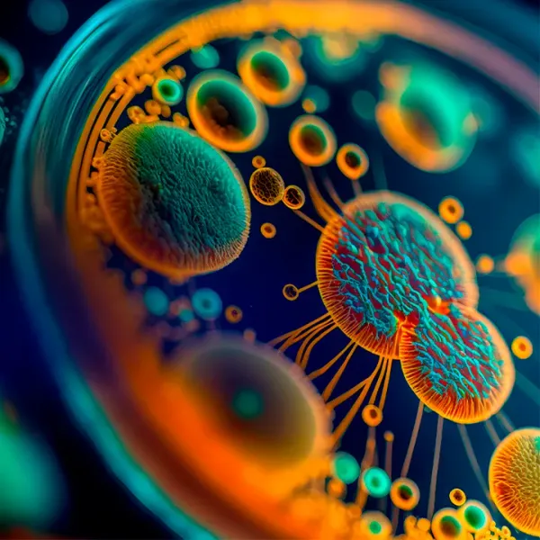 Ilustração de Microbiologia: bactérias e micro-organismos